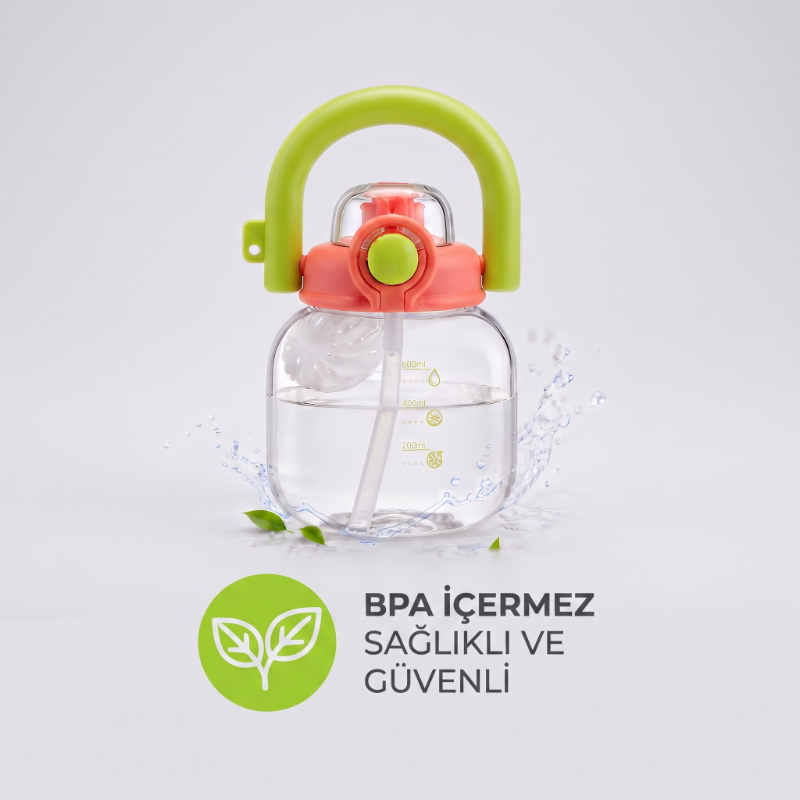 Sporcu Matarası - 600 ml - BPA İçermez - Sızdırmaz Kapaklı  - 4